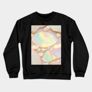 Opal Gemstone Gold Pastel Texture Crewneck Sweatshirt